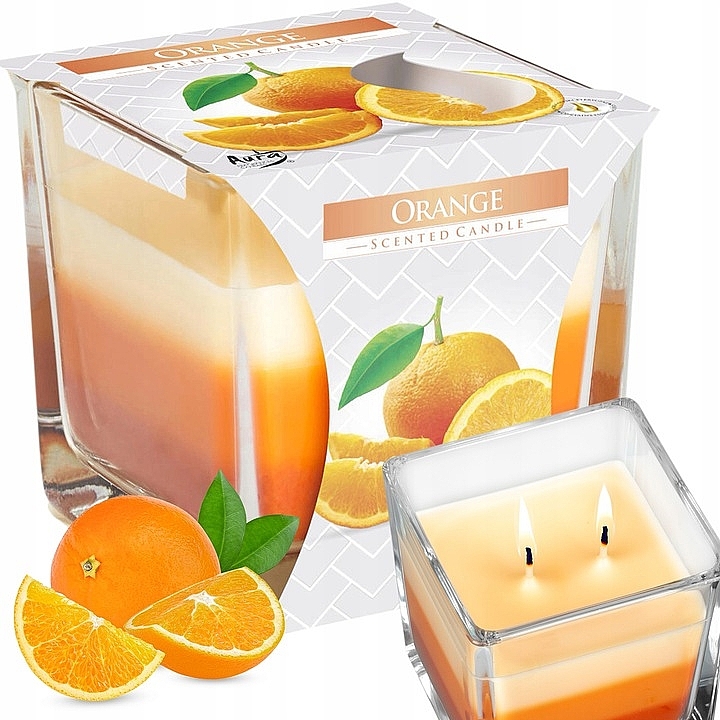 Scented Three-Layer Candle in Glass 'Orange' - Bispol Scented Candle Orange — photo N2