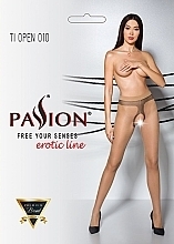 Fragrances, Perfumes, Cosmetics Erotic Tights with Cutout 'Tiopen' 010, 20 Den, beige - Passion