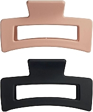 Fragrances, Perfumes, Cosmetics Claw Clip, 2 pcs, black & beige - Revolution Haircare Claw Clip