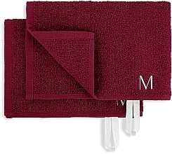 Face Towel Set, Burgundy - MakeUp — photo N2