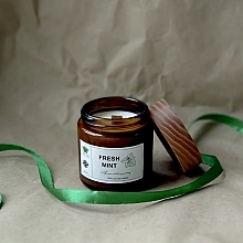 Fresh Mint Scented Candle, in jar - Purity Candle — photo N2