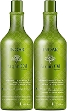 キット - Inoar Argan Oil System Kit (shm/1000ml + conditioner/1000ml) — photo N1