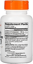 High Absorption Coenzyme Q10 with Bioperine, 100mg, softgels - Doctor's Best — photo N2