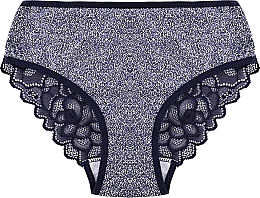Cotton Panties with Lace, blue patterns - Moraj — photo N1