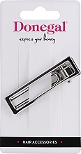 Fragrances, Perfumes, Cosmetics Hair Clip, FA-5684, square, silver - Donegal