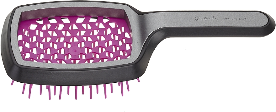 Hair Brush, black and pink - Janeke CurvyM Extreme Volume Brush — photo N2