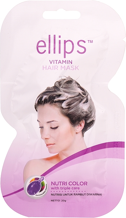 Color Shine Hair Mask - Ellips Vitamin Hair Mask Nutri Color — photo N1