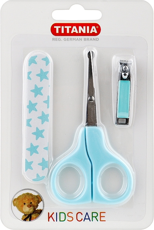 3-Piece Kids Manicure Set, Blue - Titania — photo N1