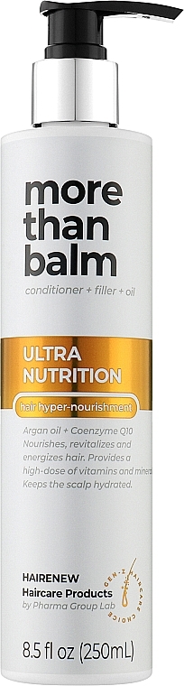 Conditioner 'Hyper-Nourishment from Roots to Tips' - Hairenew Ultra Nutrition Balm Hair — photo N2