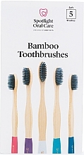 Fragrances, Perfumes, Cosmetics Bamboo Toothbrush Set - Spotlight Oral Care 5-Pack Bamboo Toothbrushes