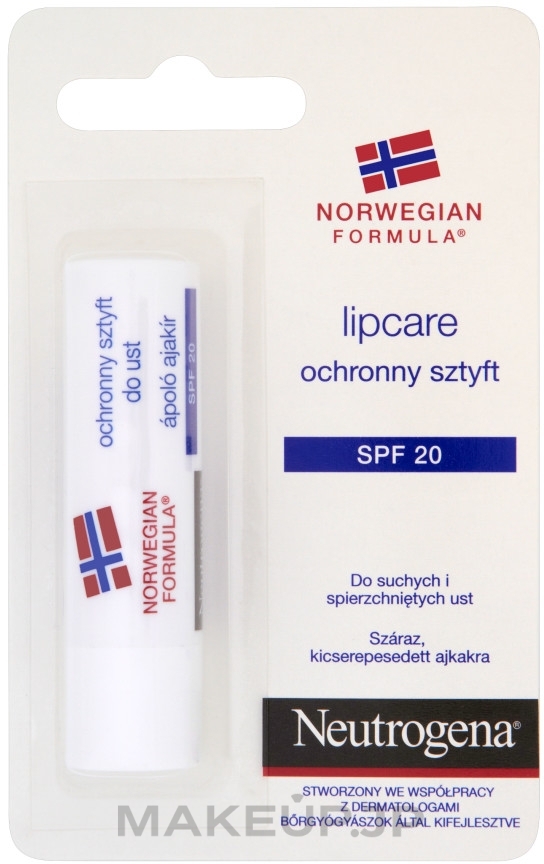 Protective Lipstick "Norwegian Formula" - Neutrogena Norwegian Formula Lipcare SPF20 — photo 4.8 g