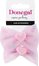 Donegal - Hair Tie Set FA-5602, 2 pcs, pink bows — photo N1