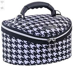 Makeup Bag with Houndstooth Pattern - Inter-Vion Black & White — photo N1