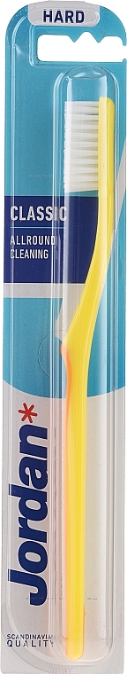 Hard Toothbrush "Classic", yellow with orange - Jordan Classic Hard Toothbrush — photo N1