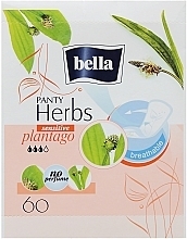 Fragrances, Perfumes, Cosmetics Sanitary Pads Panty Herbs Sensetive Plantago, 60 pcs - Bella