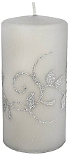 Fragrances, Perfumes, Cosmetics Decorative Candle, cylinder, gray, 7x14cm - Artman Amelia Candle