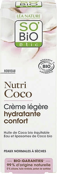 Moisturizing face cream - So'Bio Etic Nutri Coco Light Moisturiser — photo N1