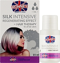 Dry & Damaged Hair Oil - Ronney Silk Intensive Regenerating Effect Hair Therapy — photo N2