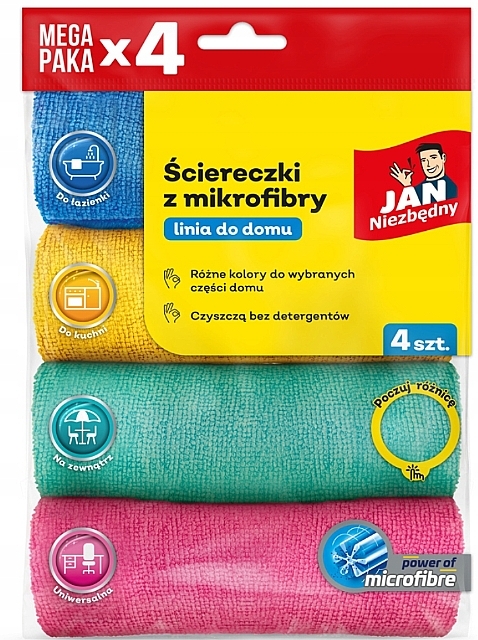 Multicolored Microfiber Cloth Set - Jan Niezbedny — photo N1