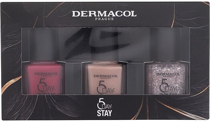 Nail Polish Set - Dermacol 5 Day Stay Nail Polish Collection (nail/polish/3x11ml) — photo N1