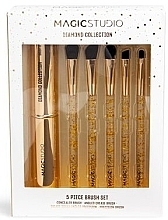 Makeup Brush Set, 5 pcs - Magic Studio Diamond Collection — photo N1