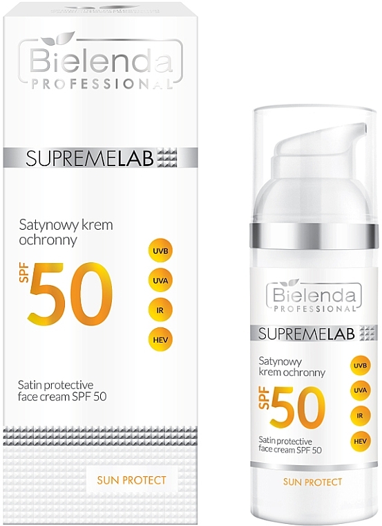 Satin Face Cream - Bielenda Professional Supremelab Satin Protective Face Cream SPF 50 — photo N2