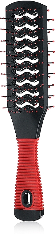 Hair Brush, CR-4105, red-black - Christian — photo N3