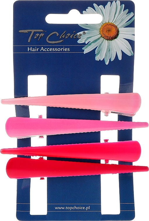 Hair Claws, 25075, pink and red - Top Choice — photo N4