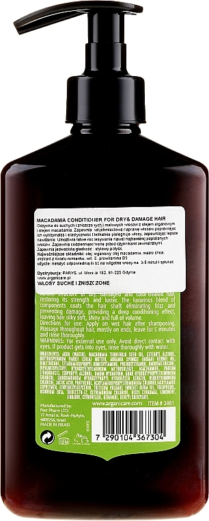 Macadamia Oil Hair Conditioner - Arganicare Macadamia Conditioner — photo N2