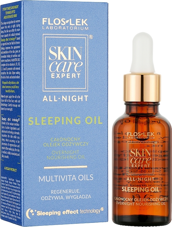 Facial Oil - Floslek Skin Care Expert Overnight Oil Nourishing — photo N2