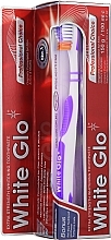 Fragrances, Perfumes, Cosmetics Set "Professional Choice", purple toothbrush - White Glo Professional Choice Whitening Toothpaste (toothpaste/100ml + toothbrush)