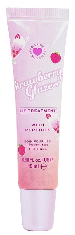 Lip Balm - I Heart Revolution Strawberry Glaze With Peptides Lip Treatment — photo N1