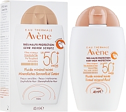 Fragrances, Perfumes, Cosmetics Tinted Sunscreen Mineral Fluid - Avene Eau Thermale Tinted Mineral Fluid SPF 50+