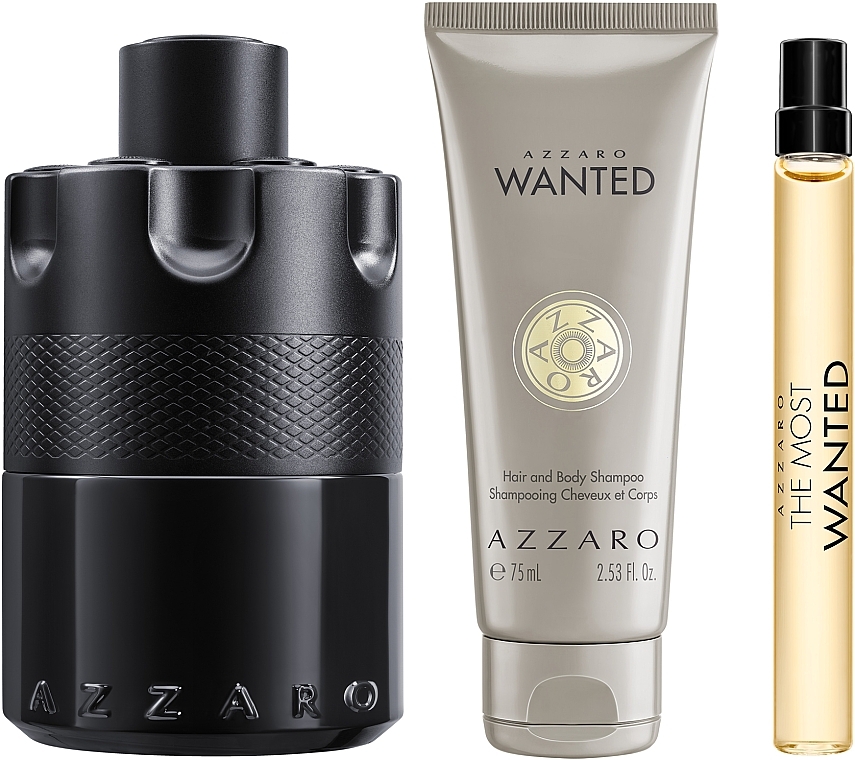 Azzaro The Most Wanted - Set (edp/100ml + sh/75ml + edp/10ml) — photo N2