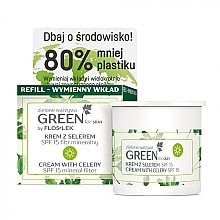 Fragrances, Perfumes, Cosmetics Celery Day Cream SPF 15 - Floslek Green For Skin Day Cream Refill