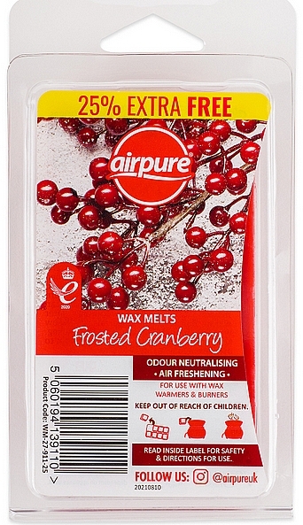 Aroma Lamp Wax - Airpure Frosted Cranberry 8 Air Freshening Wax Melts — photo N1