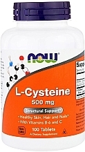 Fragrances, Perfumes, Cosmetics L-Cysteine Dietary Supplement, 500mg - Now Foods L-Cysteine Tablets