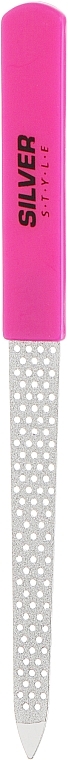 Perforated Nail File, 15 cm, pink - Silver Style — photo N1