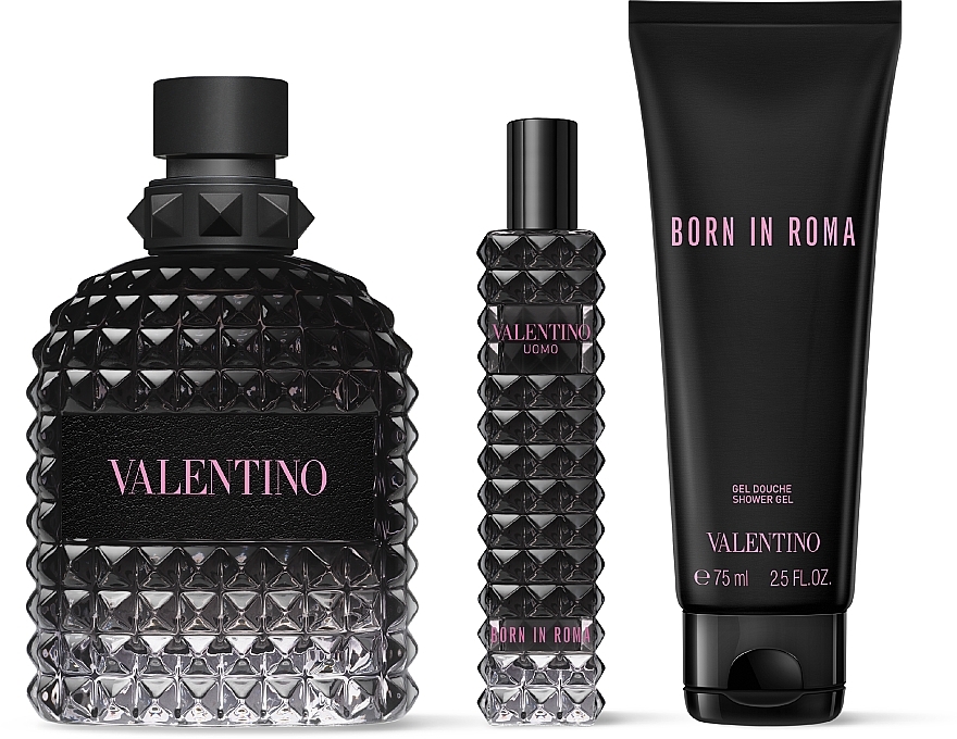 Valentino Uomo Born In Roma - Set (edt/100ml+edt/15ml+sh/gel/75ml) — photo N2