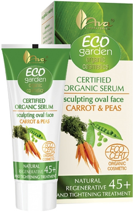 Carrot and Peats Serum 45+ - Ava Laboratorium Eco Garden Certified Organic Serum Carrot & Peas — photo N1