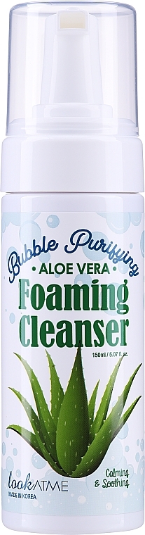 Face Cleansing Foam with Aloe Vera Extract - Look At Me Bubble Purifying Foaming Facial Cleanser Aloe Vera — photo N1