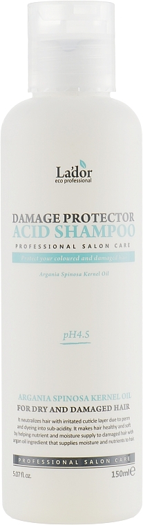 Alkaline Shampoo pH 4.5 - La'dor Damage Protector Acid Shampoo — photo N2