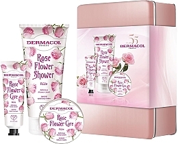 Set - Dermacol Rose Flower (h/cream/30ml + sh/cream/200ml + b/batter/75ml) — photo N1