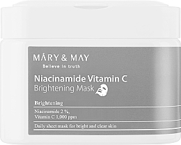 Fragrances, Perfumes, Cosmetics Niacinamide & Vitamin C Sheet Mask - Mary & May Niacinamide Vitamin C Brightening Mask