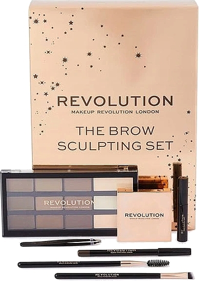 Brow Set - Makeup Revolution The Brow Sculpting Set (soap/styler/5g + gel/brow/4.5ml + br/pen/1.15g + br/palette/2.6g + accessories) — photo N1