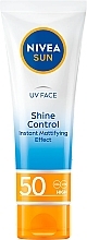 Fragrances, Perfumes, Cosmetics Mattifying Sunscreen for Normal & Combination Skin - Nivea Sun Shine Control Instant Mattifying Effect SPF 50