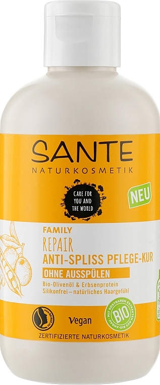 Anti Split Ends Hair Treatment - Sante Repair Anti-Split-Intensive Hair Treatment Olive Oil & Pea Protein — photo N1