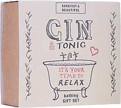 Fragrances, Perfumes, Cosmetics Set - Bath House Barefoot & Beautiful Gin and Tonic Bathing Gift Set (lip/balm/15g + bath/soak/60ml + bath/salt/60g)