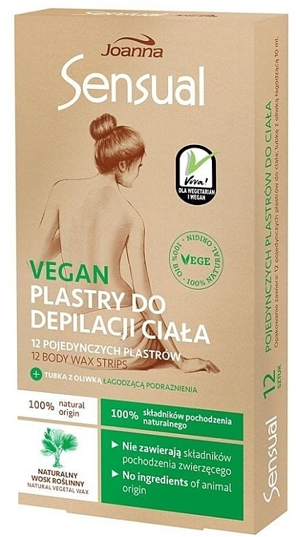Depilatory Vegan Wax Strips for Body - Joanna Sensual Depilatory Vegan Wax Strips — photo N2