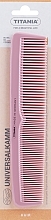 Plastic Comb 19.5 cm, light pink - Titania — photo N1